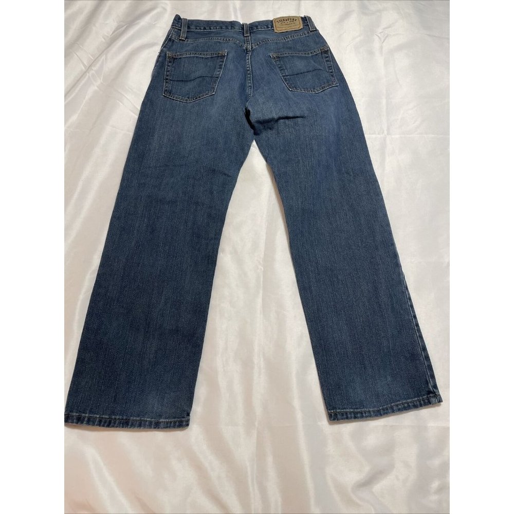 LEVI'S Signature MEN’S STRAIGHT FIT Denim Blue JEAN Pants SIZE 30 X 30 - Picture 6 of 9